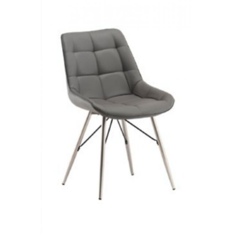 WOF Nova Grey Faux Leather Dining Chair